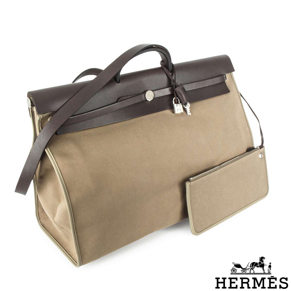Herbag leather handbag Hermès Black in Leather - 27919656